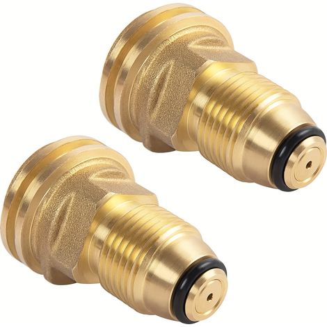 Adaptateur de réservoir de propane POL vers QCC1 — Conversion de valve de réservoir LP de 100 lb vers connexion de type 1 (Lot de 2) (1/5)