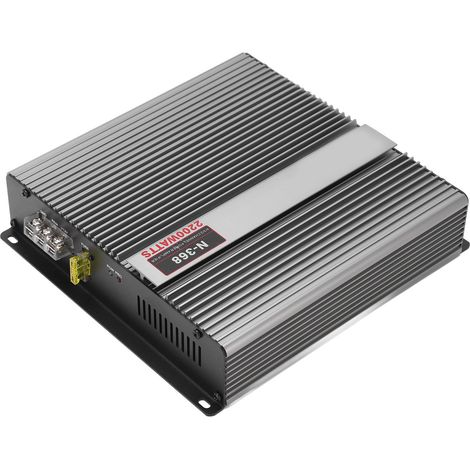 Amplificateur de voiture 12V 2200W Argent, ampli audio universel pour subwoofer, stéréo auto haute puissance (1/5)
