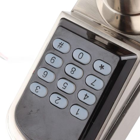 Intelligentes Türschloss – Elektronisches Türschloss mit Code- und Fingerabdruckerkennung, Zinklegierung – 150-mm-Panel – Schwarzchrom – Eingangsbereich/Sicherheit (1/5)