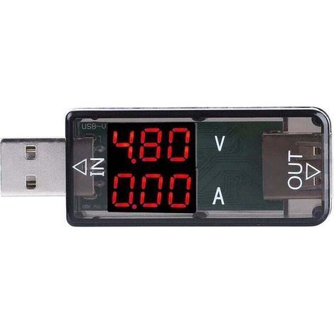 USB Tester Multimeter, 3.2 10V 0 3A USB Digital Current and Voltage Tester Meter Voltmeter Ammeter 0.01 Accuracy Multimeter Charger (1/4)