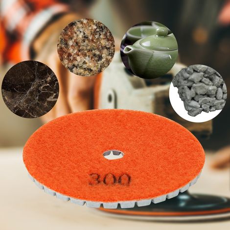 Zoll runde Diamantpolierscheibe für Granit und Marmor, Nasspolierwerkzeug (300) (1/5)
