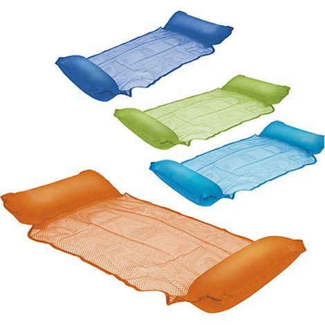 Amaca galleggiante con cuscino da mare piscina gonfiabile materasso per spiaggia - colorigenerali: ARANCIONE (1/4)