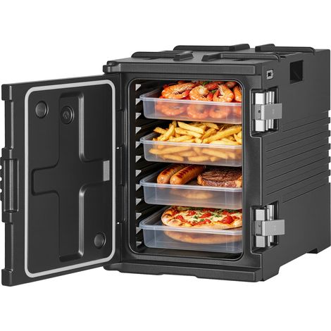 VEVOR Thermobox 90 L, Isolierbox zum Warmhalten und Kühlen, Warmhaltebox aus LLDPE 650 x 450 x 620 mm, Transportbox für Speisen und Getränke, Thermobehälter für Verschiedene Pfannengrößen (ohne) (1/5)