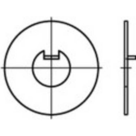 [NEUWERTIG] B-Ware Toolcraft Unterlegscheiben mit Innennase 40 mm 62 mm Stahl 107413 25 St (1/2)