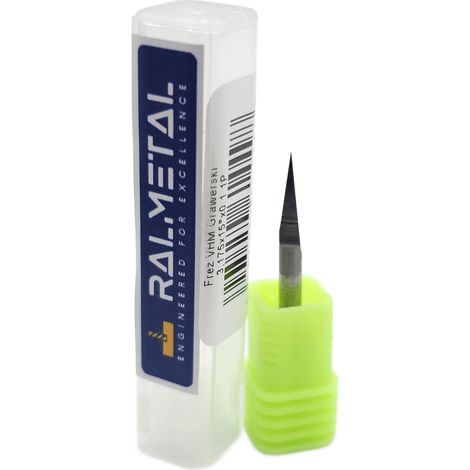 Fresa per incisione in metallo duro integrale 3,175 x 15° x 38 x 0,1 mm 1P (1/5)