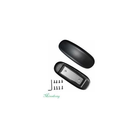 Lot de 2 coussinets de rechange universels pour accoudoir de chaise de bureau avec trou de montage Noir 10,2 cm 14 cm