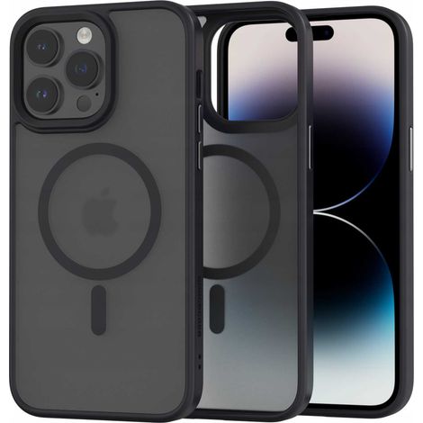 Cover posteriore magnetica per iPhone 14 Pro Max per MagSafe in silicone + vetro (1/5)