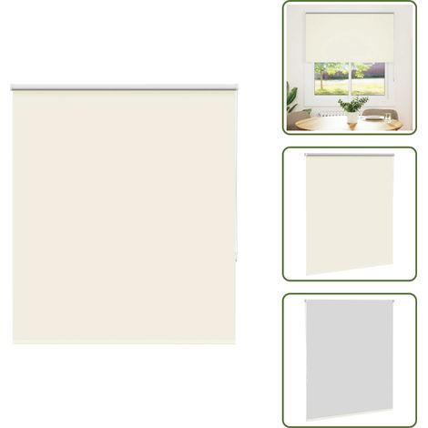 Store enrouleur occultant blanc cassé 125x175 cm largeur tissu - Store Enrouleur - Stores Enrouleurs - Store De Jour Et De Nuit - Store Occultant (1/5)