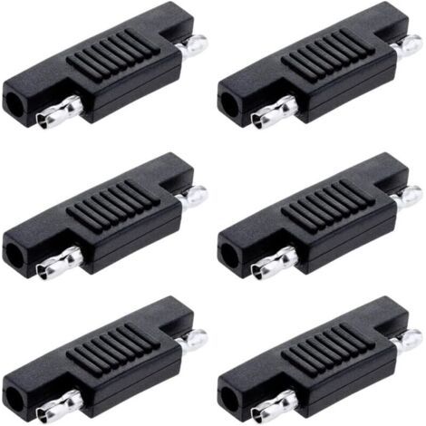 6 piezas de adaptadores inversores de polaridad para sistemas solares con conexión SAE, para la rápida separación de cables de extensión SAE, SAE a SAE, cargador para baterías de paneles solares. (1/4)