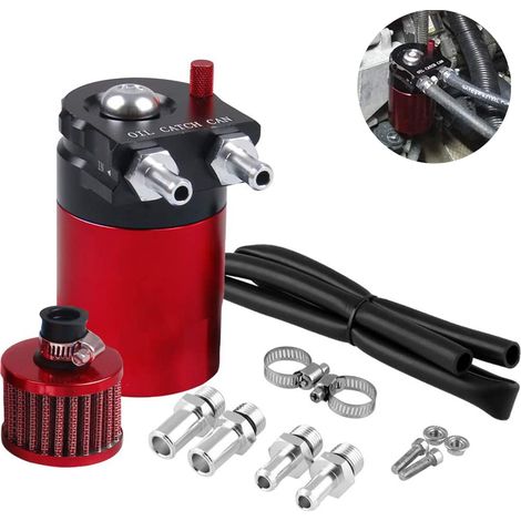 Huile Catch Can - 300 ml - Filtre à air intégré - Compatible GM - Aluminium - 1 pièce (1/5)