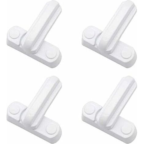 Lot de 4 Serrures Loquets Bloque Poignee Sécurité Domestique Supplémentaire Remplacement Pour Maison Portes Placards Fenêtres (1/4)