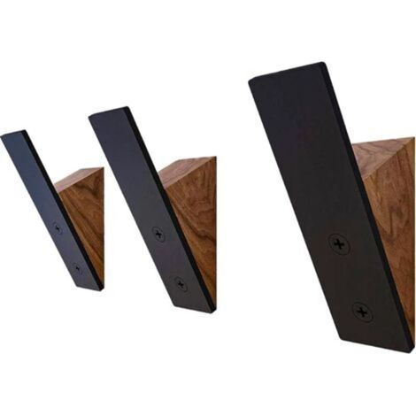 Porte-manteau mural en bois et acier, parfait pour les entrées d'entrée, élégance organisation dans un paquet, cintre mural idéal pour n'importe quelle pièce