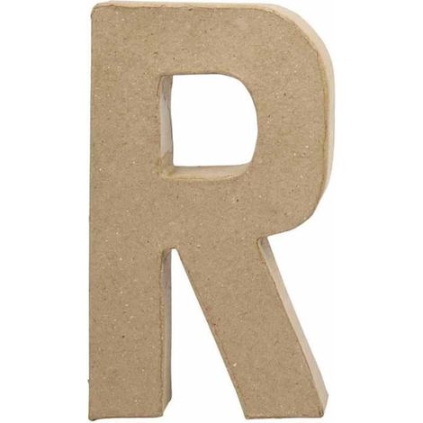 Lettre décorative - réf 26617 - Papier mâché - Beige - Intérieur