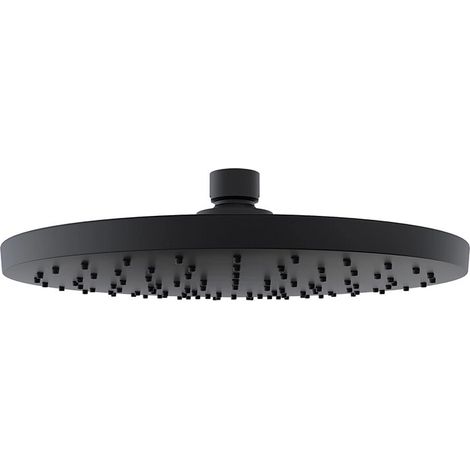 Pomme de douche 20 cm orientable noir mat (1/4)