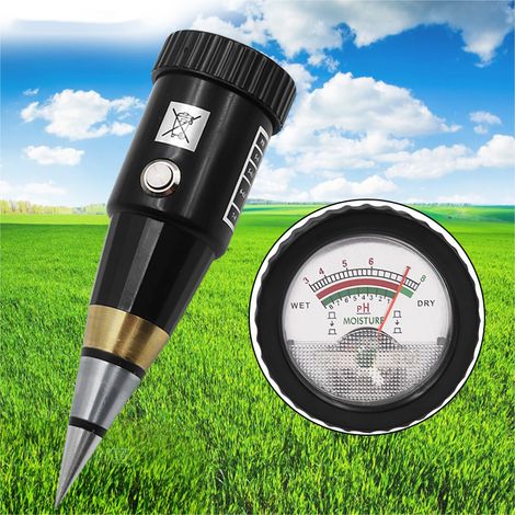 Tester del terreno 2 in 1: umidità del terreno, misuratore di pH, igrometro, contatore dell'acqua per giardino, fattoria, prato sensore in acciaio inossidabile ad alta sensibilità display preciso punt