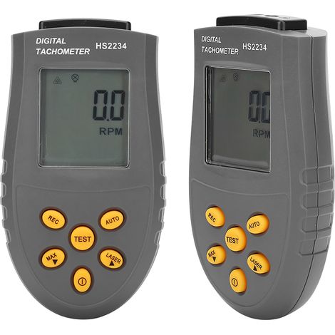 Compte-tours numérique sans contact HS2234 avec écran LCD, mesure de vitesse précise, coloris noir (1/5)