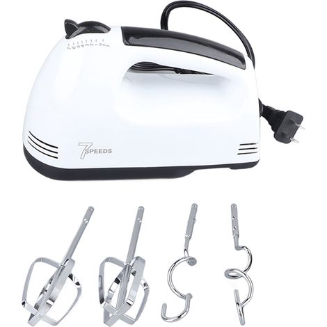 Batteur électrique à main 7 vitesses, malaxeur multifonction pour cuisine, fouet à alimentation manuelle pour gâteau, œuf, crème, prise américaine 110-120V (1/5)