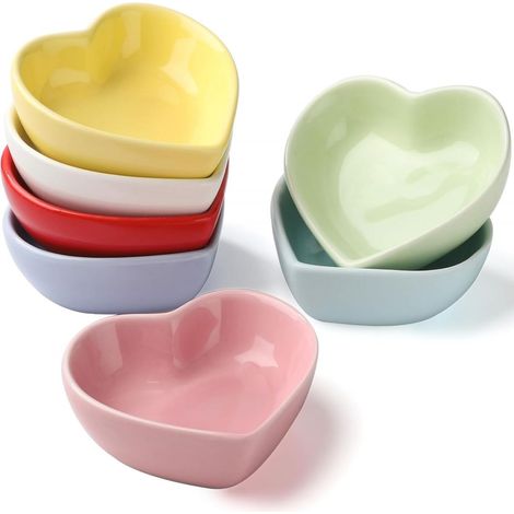 Set aus 7 Keramik-Dipschalen, kompakte Servierschalen, geeignet für Ketchup, Sushi-Sojasauce, Dipsaucen, Barbecuesauce usw. (7-teilig) (1/5)
