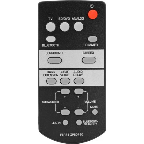 La télécommande FSR73 ZPB0760 est compatible avec les barres de son YAMAHA ATS1050, SRT700, YAS105 et ATS-1050, SRT-700 et YAS-105. (1/5)