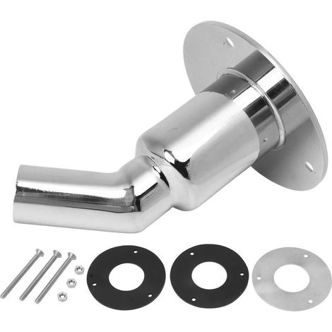 À travers la coque d'échappement peau 316 en acier inoxydable poli miroir 24mm OD pour chauffage Diesel coude de camion marin (1/5)