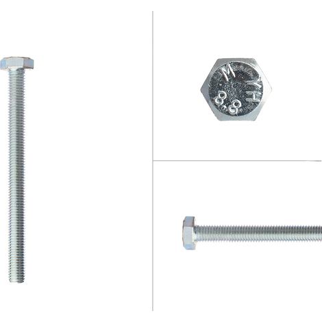 Boulon hexagonal galvanisé M10 x 120 mm - 50 pièces