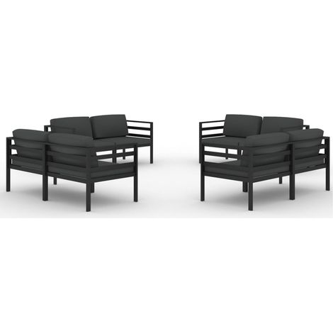 Maison Exclusive - 8-tlg. Garten-Lounge-Set mit Kissen Aluminium