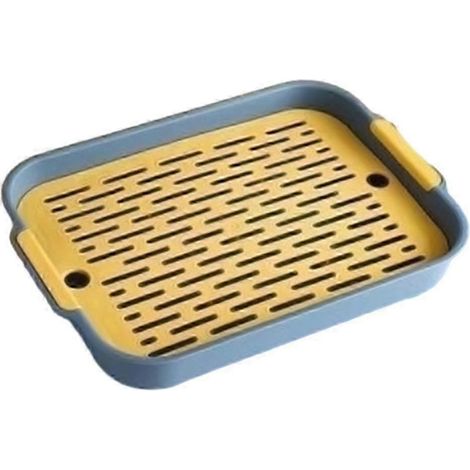 Kaninchen-Toilettentrainingskäfig mit Toilettenschale, herausnehmbarer Bettpfanne, Eck-Toilettentrainer für Kaninchen, geeignet für Haustiere und Chinchillas-blue small