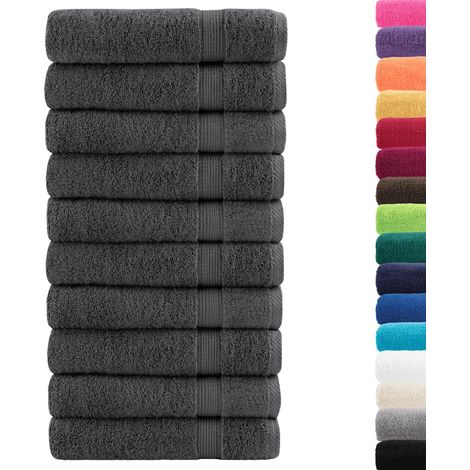 Serviettes de douche de qualité sup. SOLUND 10 pcs anthracite