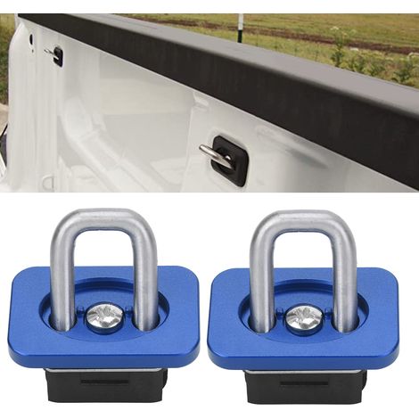 Lot de 2 anneaux de fixation/boucles d'ancrage pour câble de verrouillage de coffre, compatibles avec Chevrolet 2007-2021 (bleu). (1/5)