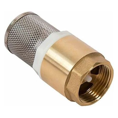 88 x 37mm Clapet Crepine Anti Retour 1'' - avec Crépine en Acier inoxydable et Vanne à Sens Unique/Vanne non Retour/Clapet Anti-Retour Pompe (Non Queue) (1/4)