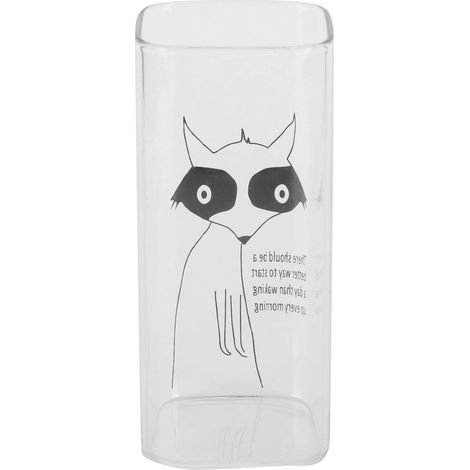 400ml Printed Pattern Glass Mug, Tea, Coffee, Breakfast Mug, Clear Glasses with Soft Cotton Cloth, Clean for Home, Office and Cafe (1/5)