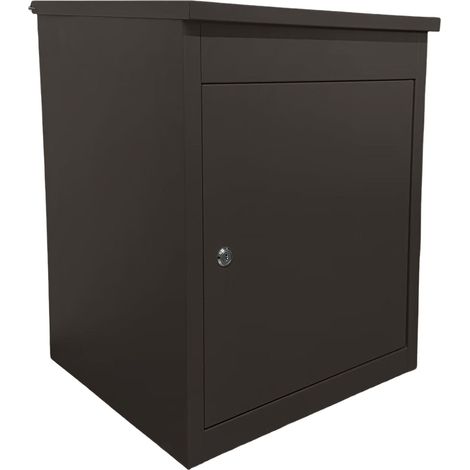 Paketkasten aus edelstahl zur wand bodenmontage