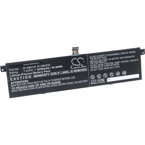 vhbw Akku kompatibel mit Xiaomi Mi Air 13.3 2018 Notebook (5250 mAh, 7,6 V, Li-Polymer) (1/2)