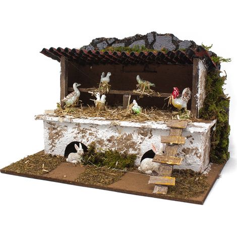 Stalla con Animali per Presepe 20x14 cm 10444 (1/4)