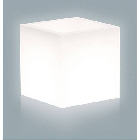VASO CUBE BRIGHT 40X40XH41CM 13,5 L BIANCO