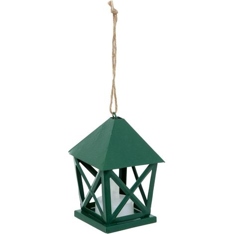 Lámpara colgante de metal con forma de abeto y luz LED, 8 cm - Feeric lights & christmas (1/5)