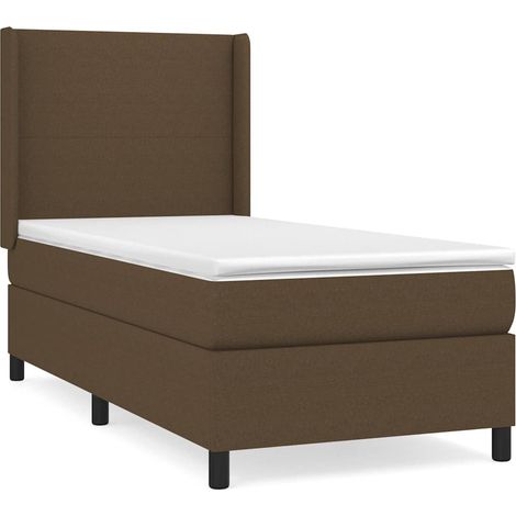 Maison Exclusive - Boxspringbett mit Matratze Dunkelbraun 100x200 (1/5)