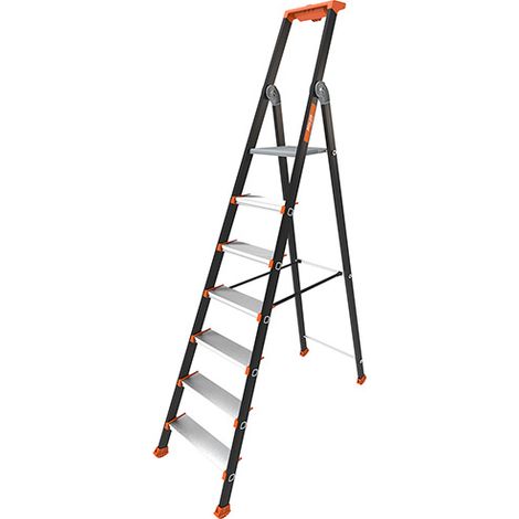 Escabeau pro 7 marches - Hauteur max. de travail 3.59m - 2375817