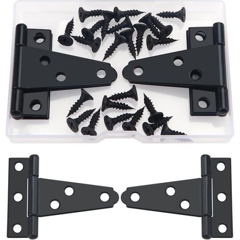 Set mit 4 T-Band-Scharnieren 50 mm – Langlebig und rostbeständig für Türen, Tore und Fenster (1/5)