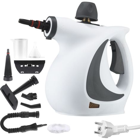 Jeffergarden Nettoyeur Vapeur Portable,Multi-Usage Steam Cleaner avec 9 Accessoires,1050W Nettoyant Vapeur pour Vapeur Vitres,Sols,Tapis,Voiture,Canapé,Cuisine (1/5)
