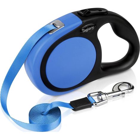 Hundeleine Ausziehbar Antirutschgriff Bremssystem 5m 45kg Groß Blau (1/5)