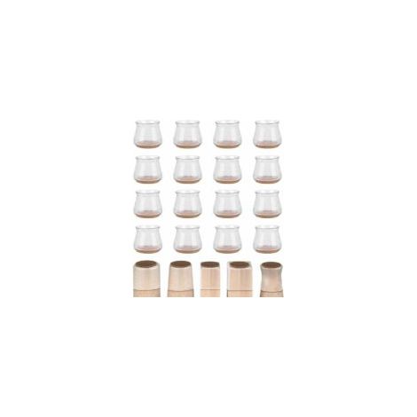 - Juego de 16 protectores de suelo para patas de sillas, deslizadores para muebles en suelos de madera, silicona (18-25 mm). - Crezuo