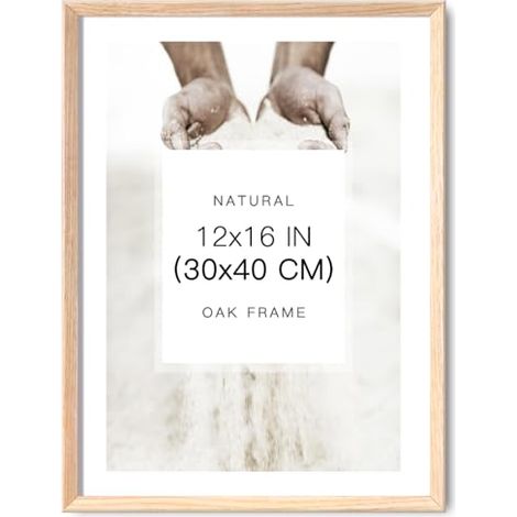 [JAMAIS UTILISÉ]Cadre photo minimaliste en bois de chêne 30,5 x 40,6 cm avec panneau avant en acrylique, cadre photo en bois massif naturel pour art mural, photo et impressions (1/5)