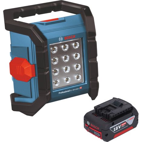 Bosch GLI 18V-1200 C Professional Akku Baustrahler 18 V 1200 lm + 1x Akku 4,0 Ah - ohne Ladegerät