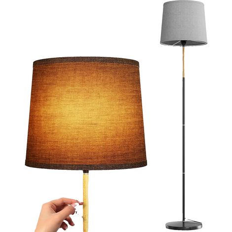 Lampe sur pied, Design élégant, Éclairage doux, Gris (1/2)