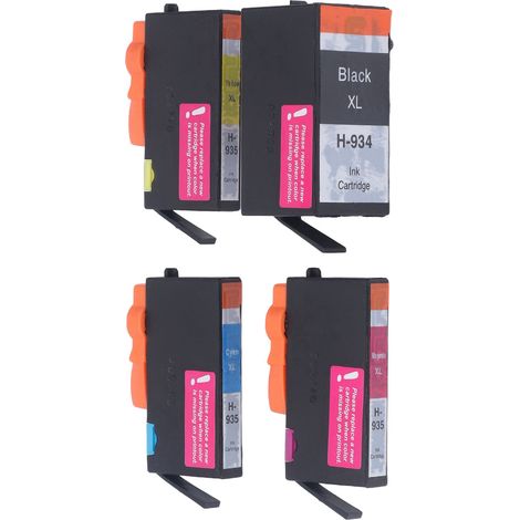 Cartouches d'encre pour imprimante HP 934-935, cartouches d'encre 4 couleurs avec encre, compatibles avec les imprimantes Officejet Pro6230/6830, Officejet 6812/6815/pro6835 e-All-in-One et autres imp (1/5)