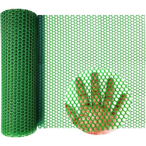 Rouleau Grillage Hexagonal Plastique pour Volailles, Lapins, Jardin, 40cm x 3m, Résistant et Pratique (Vert) (1/5)