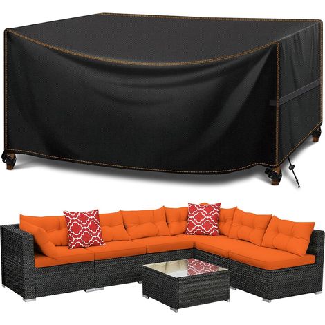 Garden Furniture Tarpaulin, Waterproof, Windproof, UV Resistant 420D Oxford Fabric, Protective Cover for Garden Table, Patio Furniture, Seat Set (1/5)