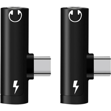 Câble de charge audio 2-en-1 USB-C vers jack 3,5 mm pour casque Huawei - B (1/4)