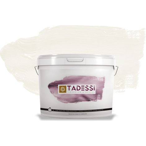 TADESSI Color Vista Wandfarbe Creme - Alabaster - Matte Dispersionsfarbe - Innenfarbe für Wand und Decke (1/5)